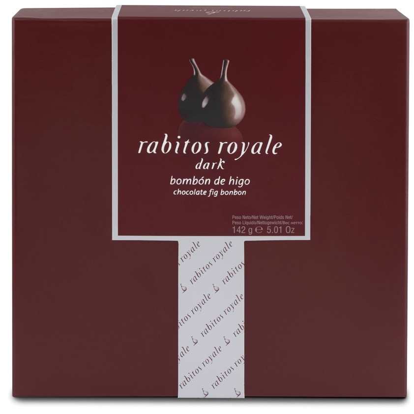 Rabitos Royale, Edelbitter-Schokoladen-Feigen-Pralinen, 8 Stück in Geschenkbox 0,142 kg