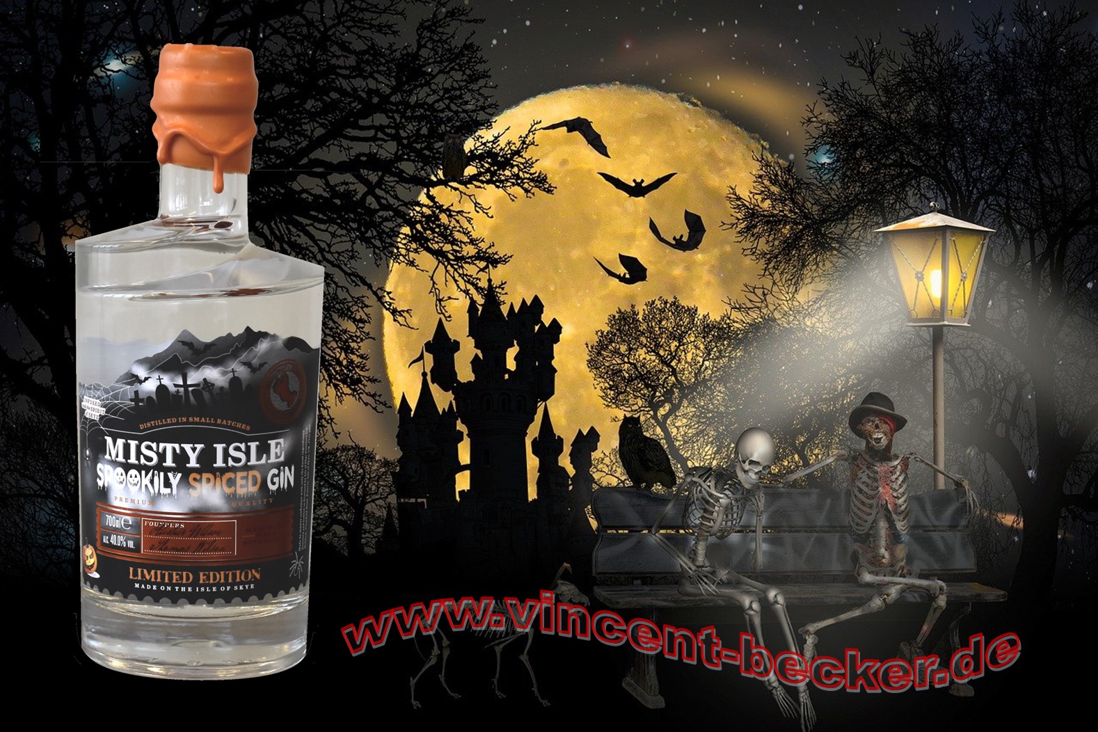 Spookily Spiced Gin 40% Vol. - Isle of Skye - Misty Isle - Limited Edition 0,7 l
