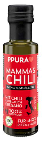 BIO PPURA, natives Olivenöl extra Mammas Chili 0,1 l