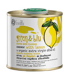 Aromatisiertes Olivenöl extra nativ mit Zitrone von Green & Blu 0,1 l Dose