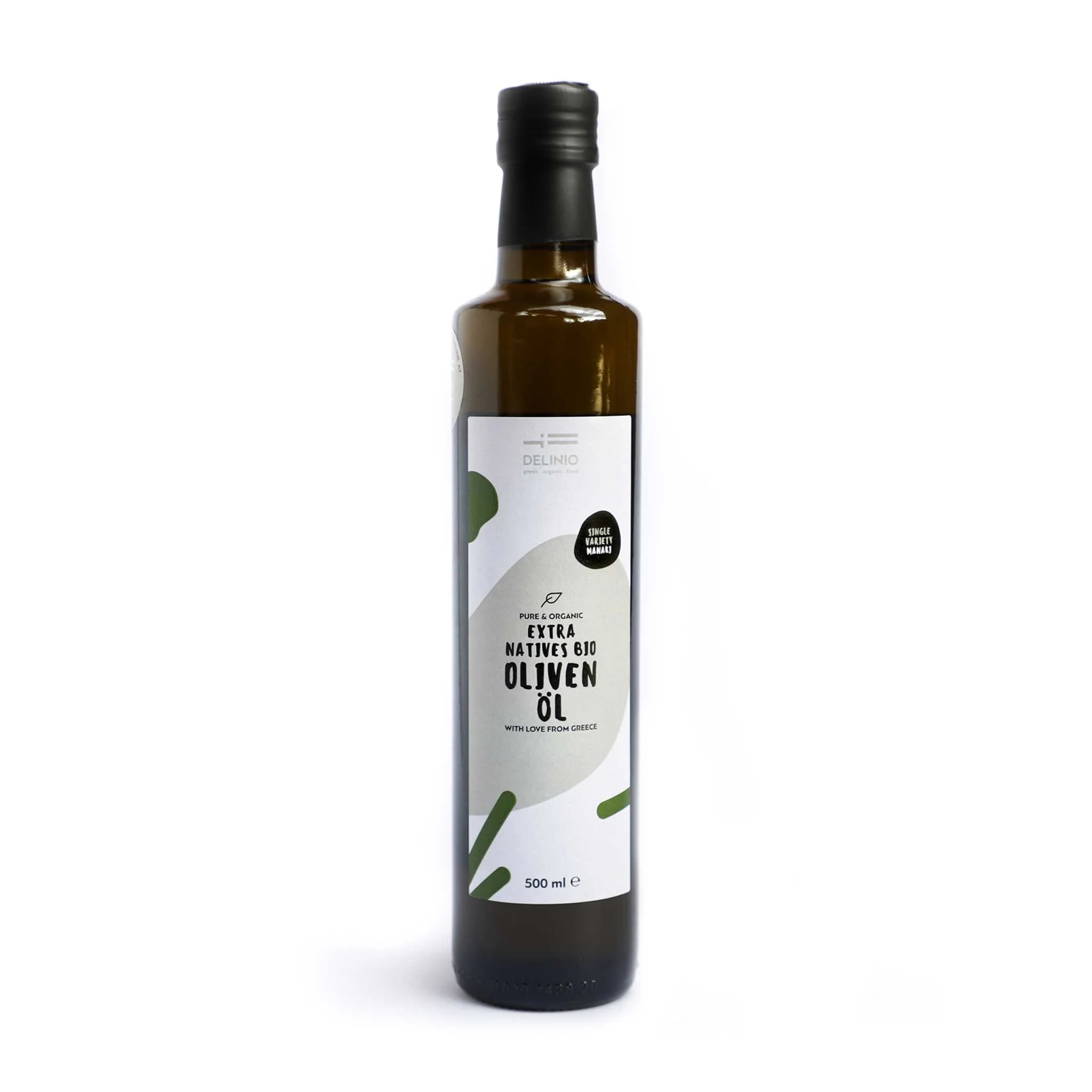 BIO Natives Olivenöl extra - Manaki Mono Frühe Ernte - 0,5 L