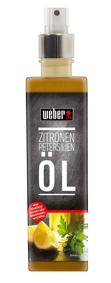 Ölspray mit Zitrone und Petersilie, Weber Grill-Öl 0,25 l
