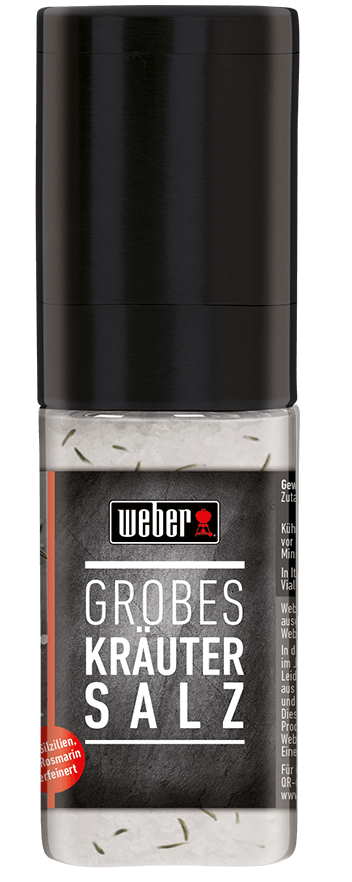 Premium Grobes Kräuter Salz, Weber Gewürzmühlen mit Keramikmahlwerk, 14 cm, 0,08 kg